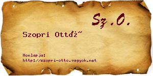 Szopri Ottó névjegykártya